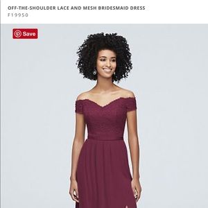 David Bridal bridesmaid dress size 20 in wine
